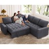 Vipbear Adjustable Backrest, USB Ports & Storage Seat, 5 Seat Convertible L Shaped Sectional Couches for Living Room - 2 of 4