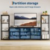 89" TV Stand with 9 Fabric Drawers and 4-Tier Shelves, Modern Entertainment Center for 75" TVs - 4 of 4
