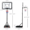 YONWAY Basketball Hoop Outdoor, Portable Basketball Goal, 5.5FT-7.5FT Height Adjustable with 33'' Backboard and Wheels for Kids Junior Adults Use - 3 of 4
