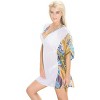 HAPPY BAY Women's Summer Holiday Beachwear Mini Bathing Suit Short Beach Dress Party Swimsuit Cover ups Dress for Women Small-Medium White Solid - 3 of 4