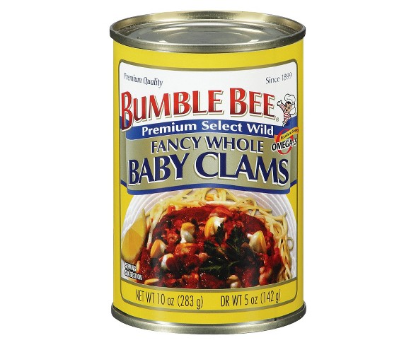 Bumble Bee Premium Select Wild Fancy Whole Baby Clams 10 oz