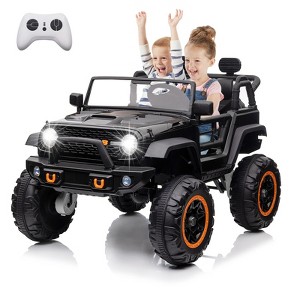 24V 2 Seater Ride On Car, Electric Truck for Big Kids Ages 3-8, Ride On Toy with 5.5MPH Max Speed, Remote Control, Accelerator Pedal, Treaded Tires - 1 of 4