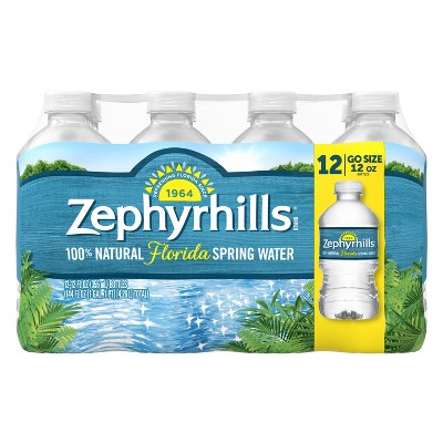 Zephyrhills Brand 100% Natural Spring Water - 12pk/12 fl oz Bottles