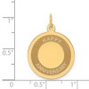 Black Bow Jewelry 14k Yellow Gold Happy Anniversary Disc Charm or Pendant, 20mm - 4 of 4
