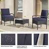 Deep Outdoor Cushion with Water and Sun Resistant Fabric - 3 of 4