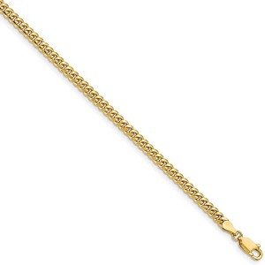 Black Bow Jewelry 3.5mm 14k Yellow Gold Solid Miami Cuban (Curb) Chain Necklace - 1 of 4