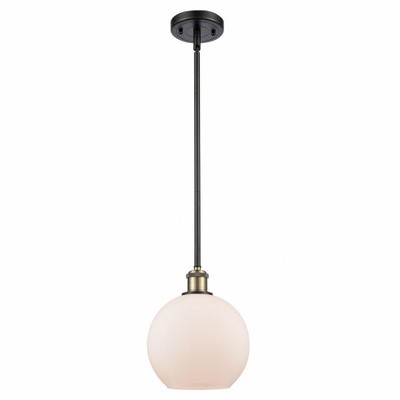 Athens - 1 Light Stem Hung Mini Pendant In Industrial Style-10 Inches Tall and 8 Inches Wide