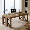 Lantine 70.87 Inches Executive Desk, Large Home Office Computer Desk, Wooden Study Writing Table Business Furniture - 2 of 4