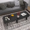 Racxily Modern Black Wooden Nesting Coffee Table Set, 70.86" Extendable Splicing Center Table for Living Room - 4 of 4