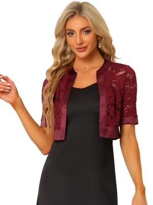 Burgundy lace outlet bolero