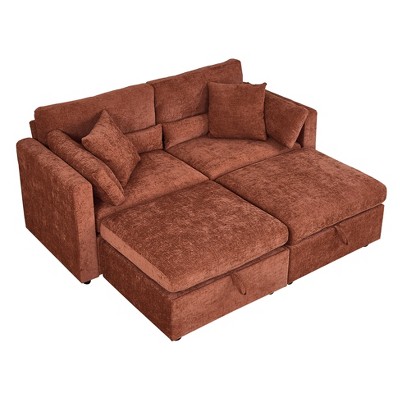 Modern Minimalist Cream Two-Seater Sofa