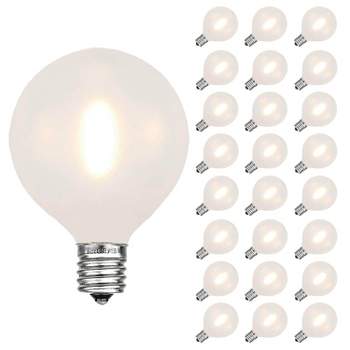 Novelty Lights Plastic G40 Globe Hanging LED String Light Replacement Bulbs E12 Candelabra Base 1 Watt