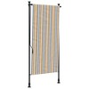 vidaXL Outdoor Roller Blind Yellow and White 39.4"x106.3" Fabric&Steel - 2 of 4