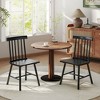 Dining Chairs Set of 2, Farmhouse Wood Kitchen Chairs with Rubber Wood Frame, Spindle Back for Dining Room - 2 of 4