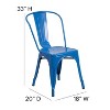 Emma and Oliver Commercial Grade 4 Pack Metal Indoor-Outdoor Stackable Chair - 4 of 4