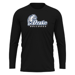 Drake University Adult Sport Long Sleeve Shirt Primary Logo, Athletic Heather - 1 of 4