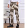 INSPIRE CHIC Men's Straight Leg Flat Front Retro Plaid Argyle Pattern Pants - 2 of 4