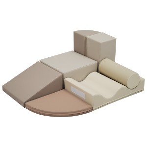 YOOCOZZ 7-Piece Indoor Soft PU Foam Climbing Toys - Soft Play Equipment, Toddler/Kid Climb & Crawl Activity Set - Colorful - 1 of 4