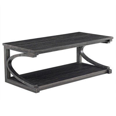 NicBex Modern 47.8" Rectangle Coffee Table with Solid Wood Frame for Home and Office