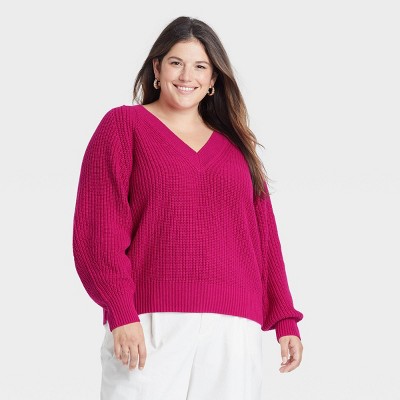 Womens Clothing Jumpers and knitwear Cardigans Mrz Cotton Jumper in Fuchsia Pink 