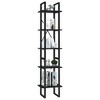 vidaXL 5-Tier Book Cabinet Black 15.7 in.x11.8 in.x68.9 in. Engineered Wood - 3 of 4
