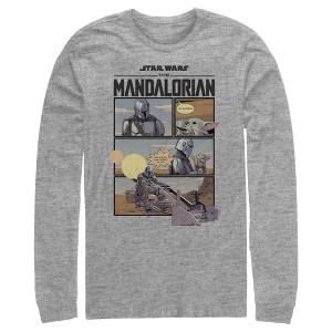 Men's Star Wars The Mandalorian Rescue The Child Long Sleeve Shirt - 1 of 4