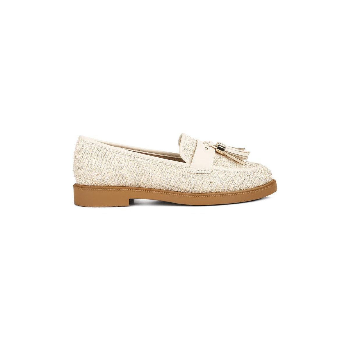 Женские туфли London Rag Womens Foxford Tassle Detail Raffia Loafers 7 — фото 2