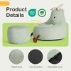 SEVOBAL Bean Bag Seats Children's Bean Bag Chairs, Filled Toddler Sofas and Teenagers and Children Artificial Rabbit Fur, Green, 30.31"*31.1"*27.56" - 3 of 4