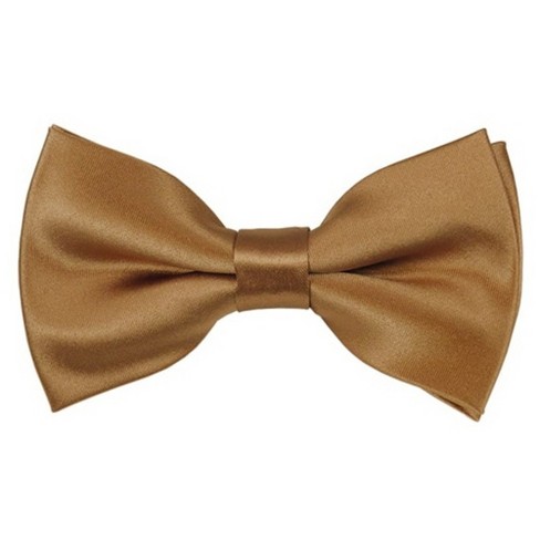 TheDapperTie Men's Copper Color 2.5 W And 4.5 L Inch Pre-Tied adjustable  Bow Ties