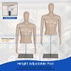 FDW Male/Female Mannequin Height Adjustable Mannequin Torso Dress Form Sewing Manikin with Stable Metal Base Mannequin Clothing Form - 3 of 4