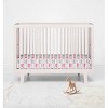 Bacati - Elephants Pink/Gray Muslin 100 percent Cotton Universal Baby US Standard Crib or Toddler Bed Fitted Sheet - 4 of 4