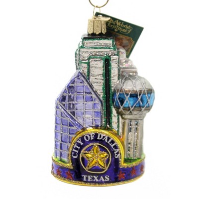 Old World Christmas 4.25" Dallas City Ornament Texas  -  Tree Ornaments