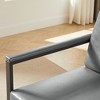 Tech Cloth Retro Leisure Armchair with Metal Armrests and Soft Cushion - 3 of 4
