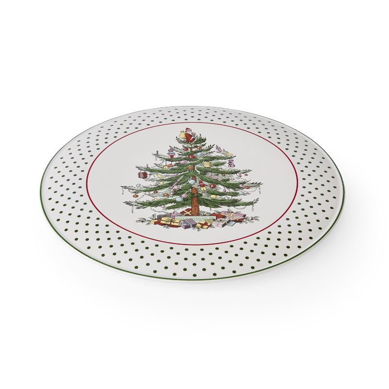 Spode Christmas Tree Polka Dot Cake Plate, 3 of 7