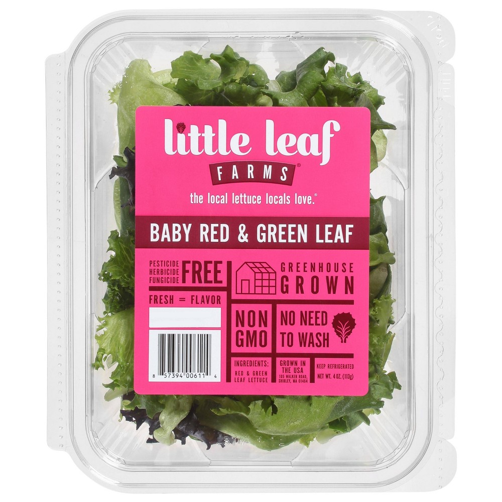 Fresh Little Leaf Farms Baby Red & Green Leaf Lettuce Blend - 4oz
