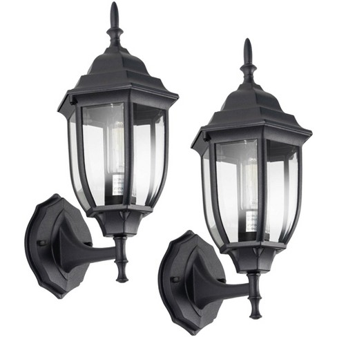 C Cattleya 1-light Die-cast Aluminum Outdoor Wall Sconce With Black ...