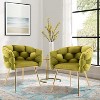 Velvet Accent Chair with Gold Legs Leisure Velvet Single Sofa Chair - 2 of 4