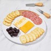 Juvale Wood and Marble Pastry Board for Cheese Cutting, Charcuterie Platter & Serving Tray, 11" - image 2 of 4