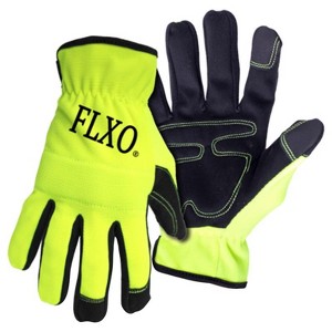 Boss - FLXO Men's Outdoor Open Cuff Mechanic's Glove - L - High-Vis Green - 1 Pair - 1 of 1