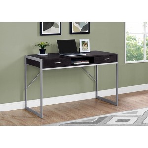 PAGED Simple Modern Computer Desk, 47" L Home Office Desk with 2 Storage Drawers and Metal Legs for Office - 1 of 4