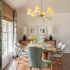 BAOURE 5-Light Boho Farmhouse Chandelier 32″ Coastal Pendant Light with Hand-Woven Fabric Shade,Rustic Gold Light Fixtures for Dining Room Living Room - 3 of 4