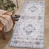 2x6 Runner Rug - Washable, Non Slip, Vintage Distressed, Medallion Floral Carpet, Indoor Retro Throw Floor Mat, for Hallway Bedroom Kitchen. Beige - 2 of 4