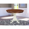 East West Furniture, Dining Table Mahogany & Linen White, HLT-MLW-TP - 2 of 3