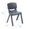 ECR4Kids 14in Plastic School Stack Chair, 4-Pack - 2 of 4