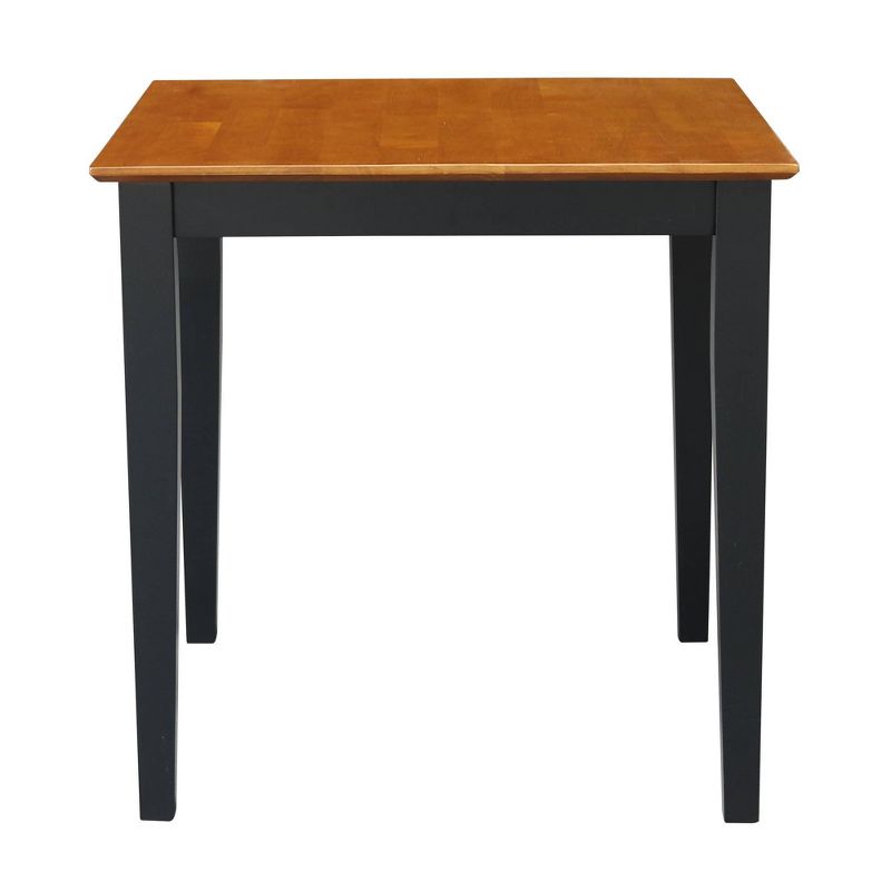 Solid Wood Top Table with Shaker Legs Black/Red International Concepts, 3 of 10