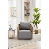 NicBex Swivel Accent Chair Modern 360� Rotating Barrel Chair with Rattan Frame for Bedroom,Living Room - 4 of 4
