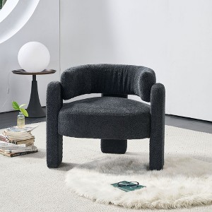 CENGHU 34.65" Wide Boucle Upholstery Accent Chair, Comfy Living Room Chair, Upholstered Armchair, for Bedroom, Reading Room, Office - 1 of 4
