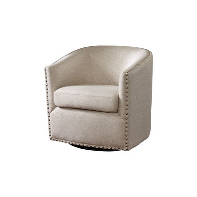 NicBex Swivel Accent Chair,Upholstered Swivel Living Room Chairs with Mid-Height Backrest,Modern Arm Chair,Accent Chairs for Living Room