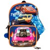 Hot Wheels Burning Rubber 5 Piece Backpack Set for Boys, Featuring Turbo Charged Race Cars, Kids School Bag, Blue - 2 of 4