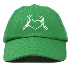 Dalix Heart of Bones Embroidered Cotton Dad Hat Adjustable Baseball Cap Womens - 1 of 4